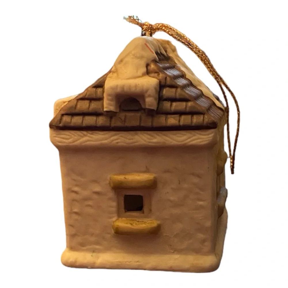 Dept 56 Dickens Village Cottage Christmas Ornament Vintage Ceramic